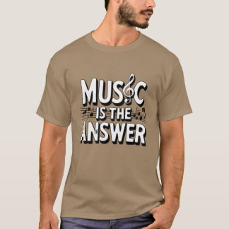 音楽は答えの女の子 Tシャツ