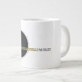 音楽は答え、ドラム感動的引用文 ジャンボコーヒーマグカップ (正面右)