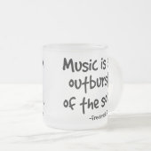 音楽は精神のギフトの爆発です フロストグラスマグカップ (正面右)