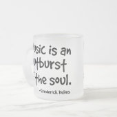 音楽は精神のギフトの爆発です フロストグラスマグカップ (正面左)