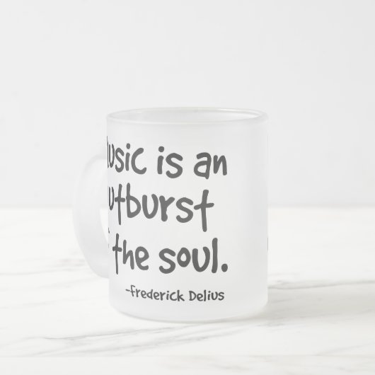 音楽は精神のギフトの爆発です フロストグラスマグカップ (正面左)
