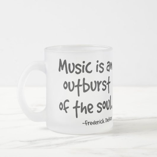 音楽は精神のギフトの爆発です フロストグラスマグカップ (左)