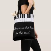 音楽は精神のピアノトートへ鍵です トートバッグ (クローズアップ)