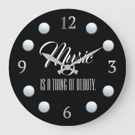 音楽は美しい ラージ壁時計