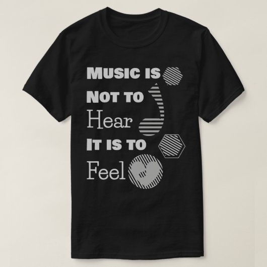 音楽は耳に入れぬ感じ Tシャツ (デザイン正面)