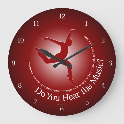 音楽は聞こえるか？ ラージ壁時計 (正面)