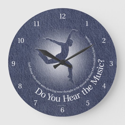 音楽は聞こえるか？大きな時計 ラージ壁時計 (正面)