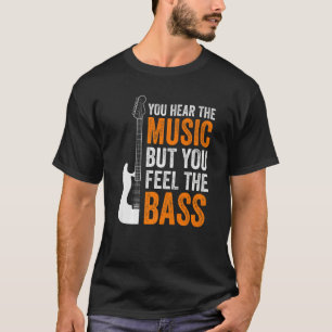 音楽は聞こえるがベースギターが体に響く Tシャツ
