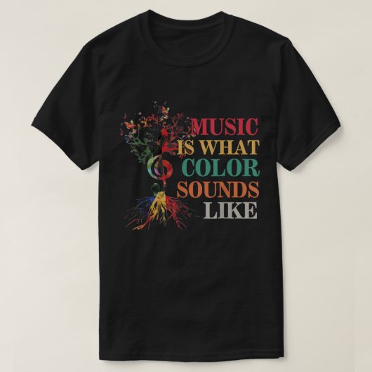 音楽は色の音のように聞こえる | アートフルデザイン Tシャツ (デザイン正面)