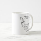 音楽は芸術のハート感動的引用文 コーヒーマグカップ (正面右)