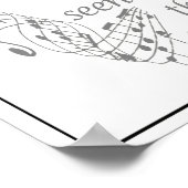 音楽は芸術のハート感動的引用文 ポスター (角)