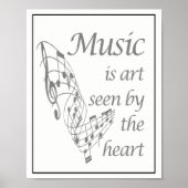 音楽は芸術のハート感動的引用文 ポスター (正面)