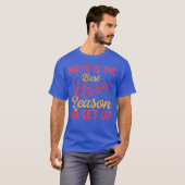音楽は起きるもっともよい理由 音楽好き Tシャツ (正面フル)