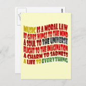 音楽は道徳律だ ポストカード (正面/裏面)