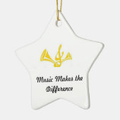 音楽は違いを生じます セラミックオーナメント (左)