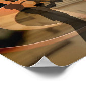 音楽は遠くに日常生活の塵を洗う ポスター (角)