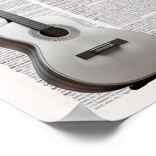 「音楽は遠くに魂から塵を洗う ポスター (角)