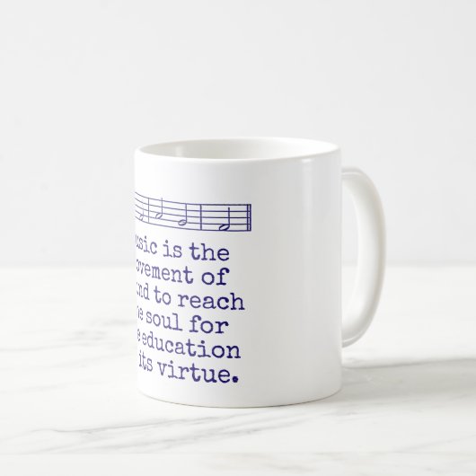 音楽は音の動きである – 音楽引用文 コーヒーマグカップ (正面右)