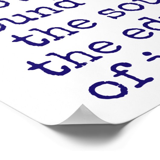 音楽は音の動きである – 音楽引用文 ポスター (角)