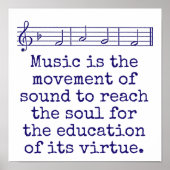 音楽は音の動きである – 音楽引用文 ポスター (正面)