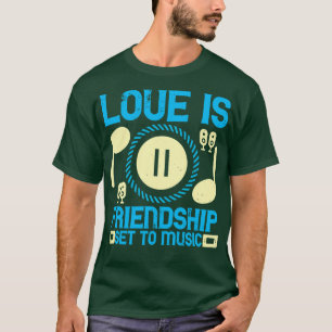 音楽は音楽と友情を結んでいる Tシャツ