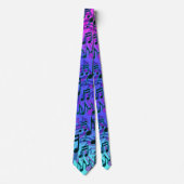 音楽は音楽的なパターン水の青緑の紫色に注意します ネクタイ (正面)