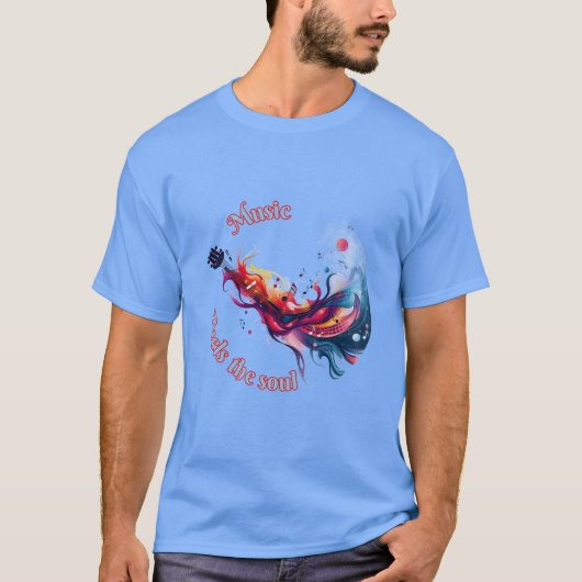 音楽は魂を潤す。 Tシャツ (正面)
