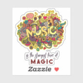 音楽は魔法カスタマイズ可能な引用文アート シール (シート)