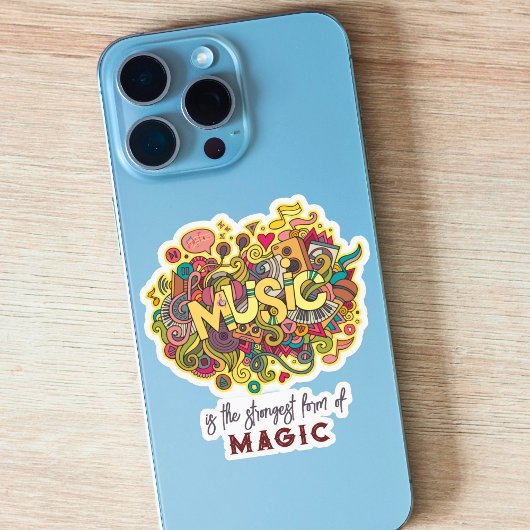 音楽は魔法カスタマイズ可能な引用文アート シール