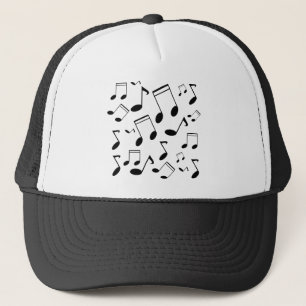音楽は黒に注意します キャップ