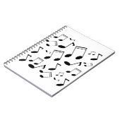 音楽は黒に注意します ノートブック (左側)