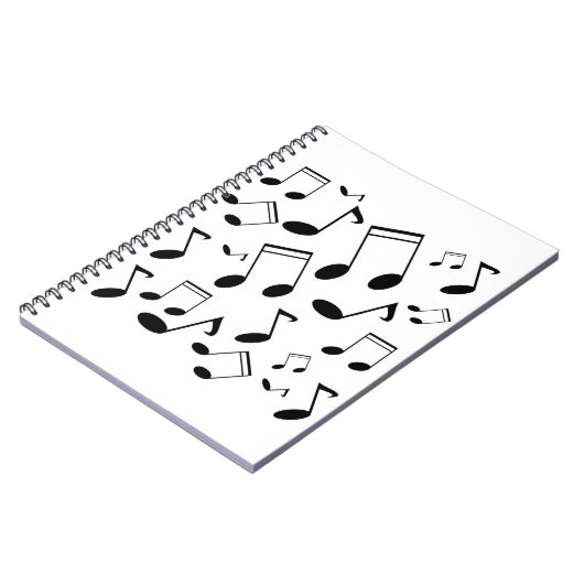 音楽は黒に注意します ノートブック (左側)