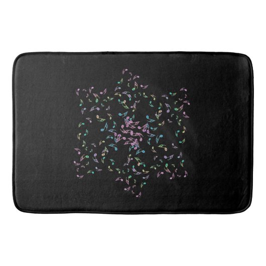 音楽は黒の星に注意します バスマット (正面)