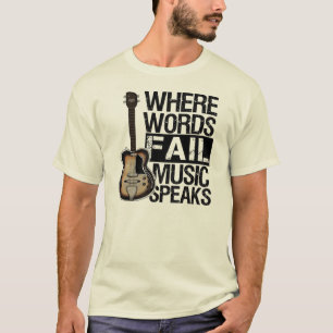 音楽は を選びますあなたの背景色を話します Tシャツ