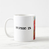 音楽は、私の精神あります コーヒーマグカップ (左)