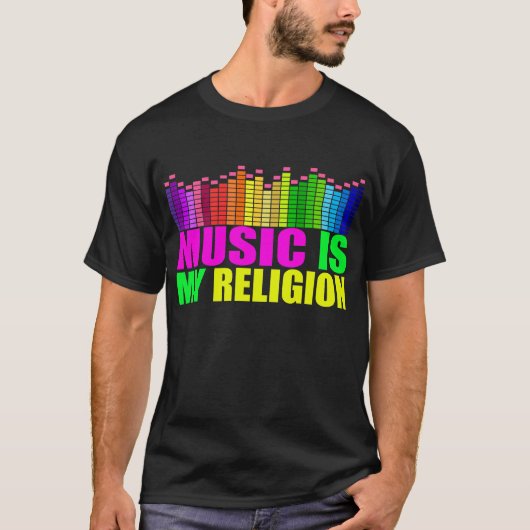 音楽はReligiionの私のワイシャツです Tシャツ (正面)