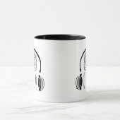 音楽への灰色の脳のリスト マグカップ (中央)