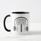 音楽への灰色の脳のリスト マグカップ (左)