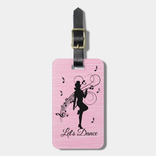 音楽への高い踊り ラゲッジタグ (正面縦)