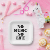 音楽も命も無い ペーパープレート (パーティー)