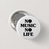 音楽も命も無い 缶バッジ (正面&裏面)