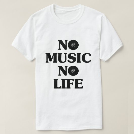 音楽も命も無い Tシャツ (デザイン正面)