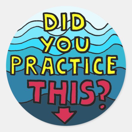 音楽やる気を起こさせる先生 ラウンドシール (正面)