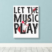音楽をエレキ遊ターにする キャンバスプリント (インサイチュ (ウッドフロア))