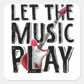 音楽をエレキ遊ターにする スクエアシール (正面)