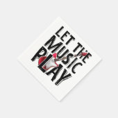 音楽をエレキ遊ターにする スタンダードカクテルナプキン (角)