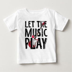 音楽をエレキ遊ターにする ベビーTシャツ