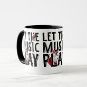 音楽をエレキ遊ターにする マグカップ (正面左)