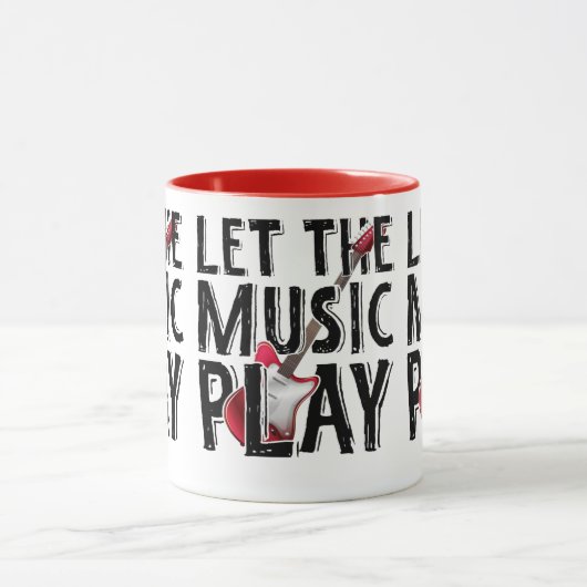音楽をエレキ遊ターにする マグカップ (中央)