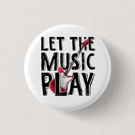 音楽をエレキ遊ターにする 缶バッジ (正面)